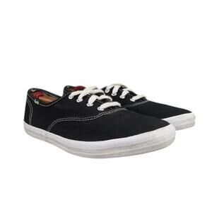 Keds Shoes Womens 7 Sneakers Casual Trainers Champion Canvas Black Lace Up Flat
